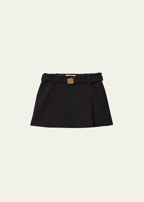 Grain de Poudre Mini Skirt with 3-D Belt