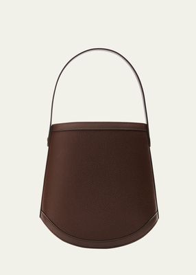 Grain Leather Bucket Bag