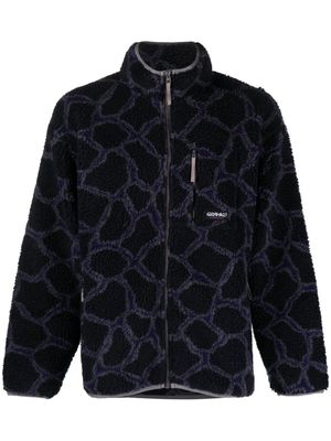 Gramicci abstract-pattern fleece jacket - Blue