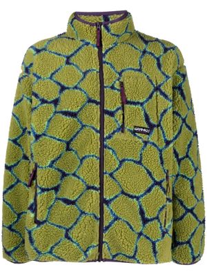 Gramicci abstract-pattern fleece jacket - Green