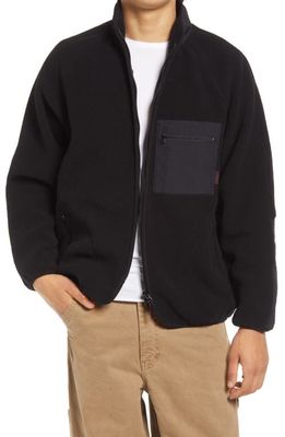Gramicci Boa Fleece Zip-Up Jacket in Black