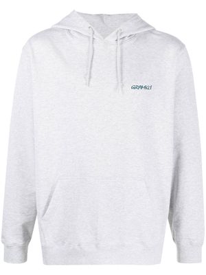 Gramicci chest logo-print detail hoodie - Grey