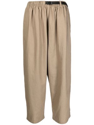 Gramicci cropped straight-leg trousers - Brown