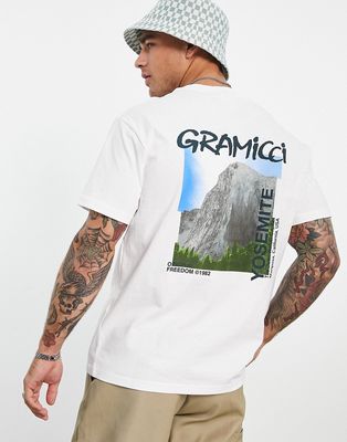 Gramicci dawn wall back print t-shirt in white