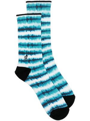 Gramicci embroidered-logo striped socks - Black