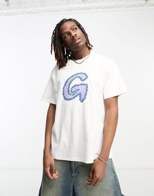 Gramicci fuzzy g logo t-shirt in white