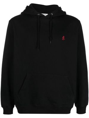 Gramicci logo-embroidered cotton hoodie - Black