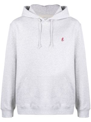 Gramicci logo-embroidered cotton hoodie - Grey