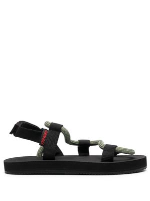 Gramicci logo-patch open-toe sandals - Black