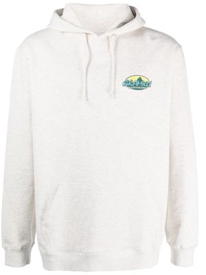 Gramicci logo-print cotton hoodie - Neutrals