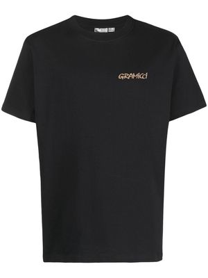 Gramicci logo-print cotton T-shirt - Black