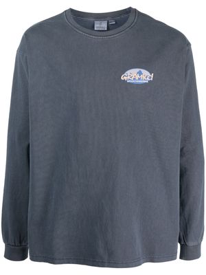 Gramicci logo-print cotton T-Shirt - Blue