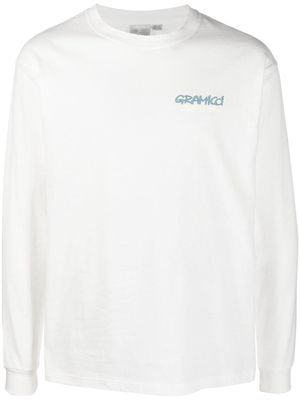 Gramicci logo-print long-sleeve T-shirt - White