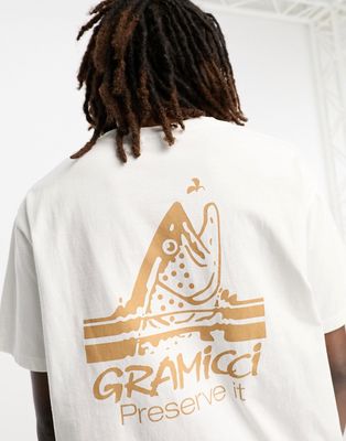 Gramicci trout t-shirt in white