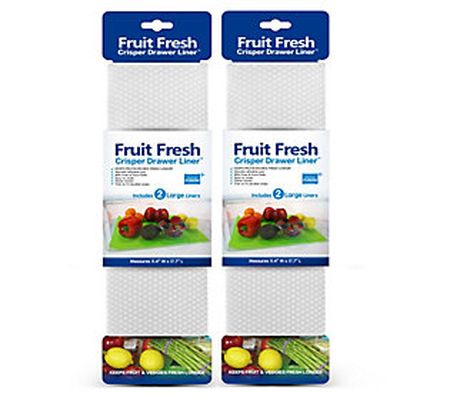 Grand Fusion Set of 4 Fruit Fresh Crisper Drawe r Liners