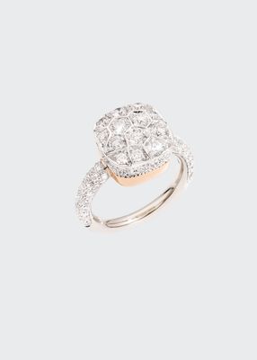 Grande Nudo 18K White & Rose Gold Ring with Diamonds