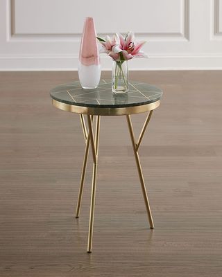 Granger Marble & Brass Accent Table