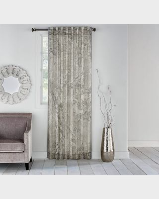 Granite Marble-Print Light-Filtering Curtain Panel, 108"