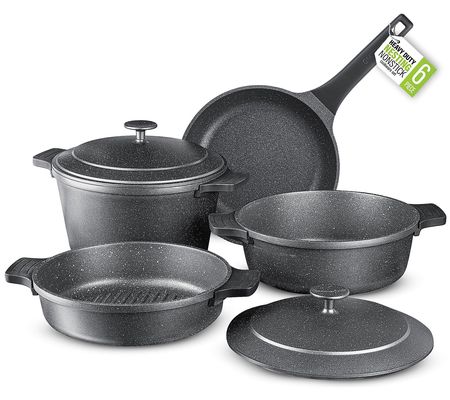 Granitestone 6 Piece Heavy Duty Nonstick Nestin g Cookware Set