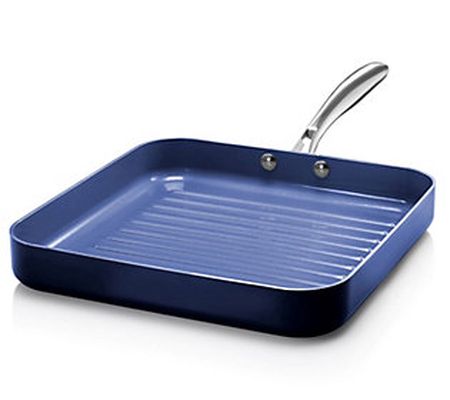 Granitestone Blue 10.5'' Grill Pan with Ridges