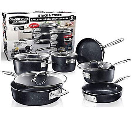 Granitestone Pro 10 Piece Stackmaster Cookware et