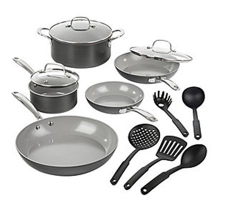 Granitestone Pro 13pc Hard Anodized Cookware Se t with Utensil