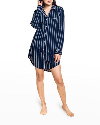 Grant Pinstriped Luxe Pima Nightshirt