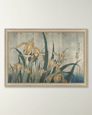 "Grasshopper and Iris" Framed Giclee