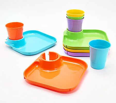 Great Plate 10-Piece Nestable Square Food & Beverage Set