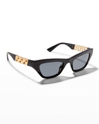 Greca Chain Acetate Cat-Eye Sunglasses