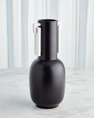 Grecian Handled Vase - Matte Black