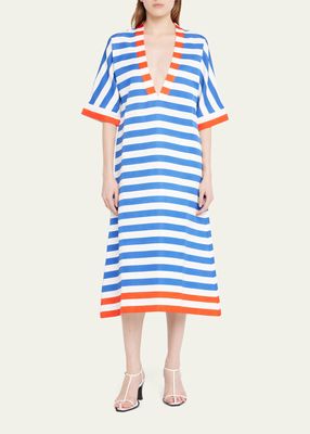 Greek Rianna Stripe Midi Dress