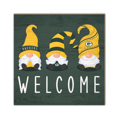 Green Bay Packers 10'' x 10'' Welcome Gnomes Sign