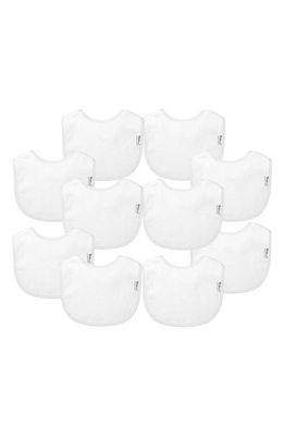 Green Sprouts 10-Pack Stay-Dry Infant Bibs in White