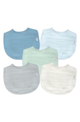 Green Sprouts 5-Pack Organic Cotton Muslin Baby Bibs in Blueberry