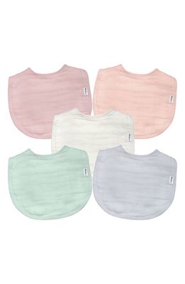 Green Sprouts 5-Pack Organic Cotton Muslin Baby Bibs in Rose
