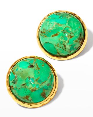Green Turquoise Clip-On Earrings