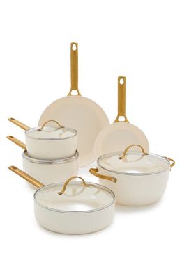 GreenPan Reserve 10-Piece Ceramic Nonstick Cookware Set in Cream