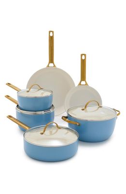 GreenPan Reserve 10-Piece Ceramic Nonstick Cookware Set in Sky Blue