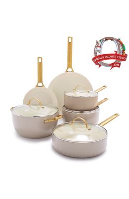 GreenPan Reserve 10-Piece Ceramic Nonstick Cookware Set in Taupe