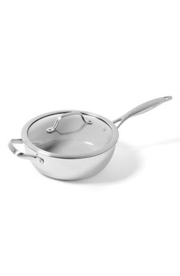 GreenPan Venice Pro 3 1/2-Quart Multilayer Stainless Steel Ceramic Nonstick Chef's Pan with Glass Lid