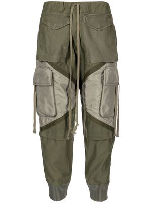 Greg Lauren Army Jacket cotton trousers - Green