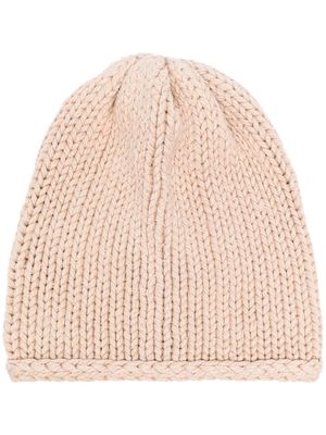 Greg Lauren chunky-knit beanie - Neutrals