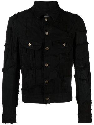 Greg Lauren distressed denim jacket - Black