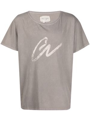 Greg Lauren logo-print cotton T-shirt - Grey