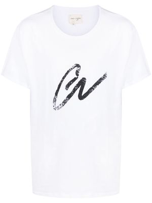 Greg Lauren logo-print cotton T-shirt - White
