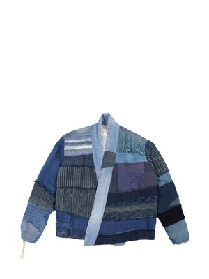 Greg Lauren Mixed Blues GL1 cropped jacket