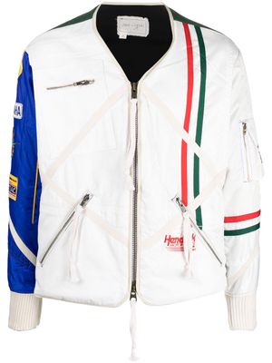 Greg Lauren Racer Modern Flight jacket - White