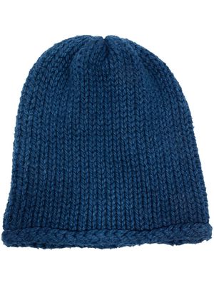 Greg Lauren ribbed-knit hat - Blue