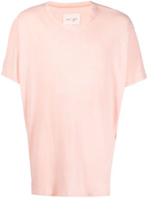 Greg Lauren round-neck short-sleeve T-shirt - Pink